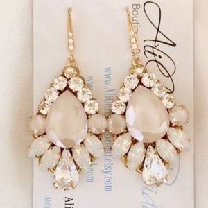 Ali Christine Blush Chandelier Earrings